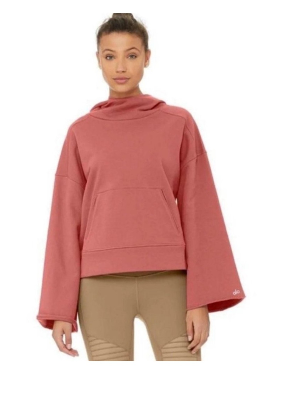 ALO Yoga Women's Hooded Sweatshirt in Dusty Rose